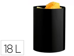 Papelera plastico archivo 2000 ecogreen 100% reciclada 18 litros color negro 260x335 mm