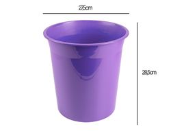Papelera plastico liderpapel lavanda opaco 13 litros 275x285 mm