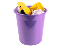 Papelera plastico liderpapel lavanda opaco 13 litros 275x285 mm