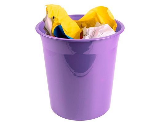 Papelera plastico liderpapel lavanda opaco 13 litros 275x285 mm