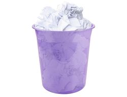 Papelera plastico liderpapel lavanda translucido 13 litros 275x285 mm mm