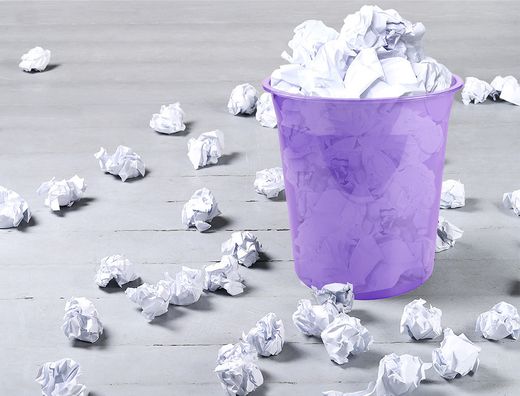 Papelera plastico liderpapel lavanda translucido 13 litros 275x285 mm mm