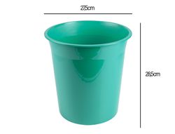 Papelera plastico liderpapel menta opaco 13 litros 275x285 mm