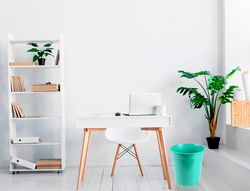 Papelera plastico liderpapel menta opaco 13 litros 275x285 mm