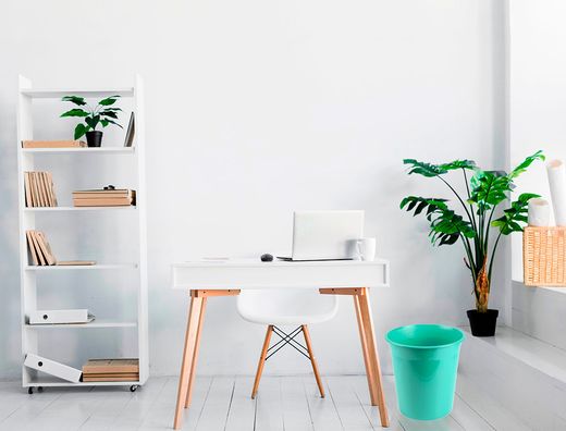 Papelera plastico liderpapel menta opaco 13 litros 275x285 mm