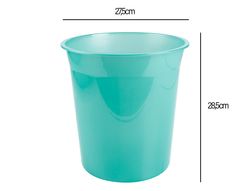 Papelera plastico liderpapel menta translucido 13 litros 275x285 mm mm