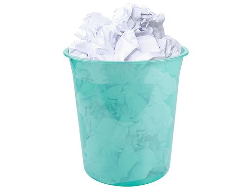 Papelera plastico liderpapel menta translucido 13 litros 275x285 mm mm