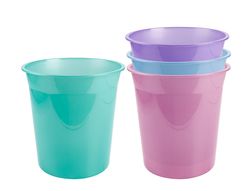 Papelera plastico liderpapel menta translucido 13 litros 275x285 mm mm