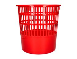 Papelera plastico q-connect 15 litros color rojo 285x290 mm