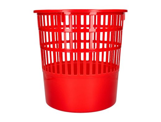 Papelera plastico q-connect 15 litros color rojo 285x290 mm