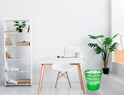 Papelera plastico q-connect 15 litros color verde 285x290 mm