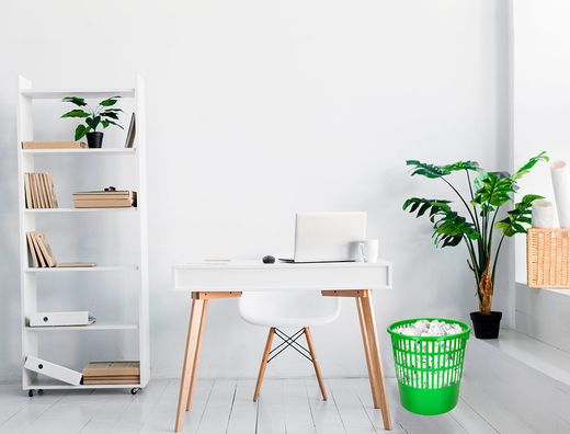 Papelera plastico q-connect 15 litros color verde 285x290 mm