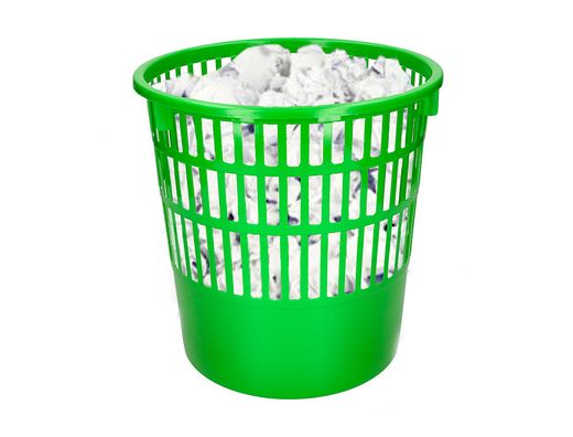 Papelera plastico q-connect 15 litros color verde 285x290 mm