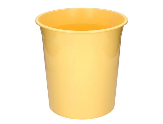 Papelera plastico q-connect amarillo pastel opaco 13 litros 275x285 mm