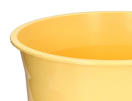Papelera plastico q-connect amarillo pastel opaco 13 litros 275x285 mm