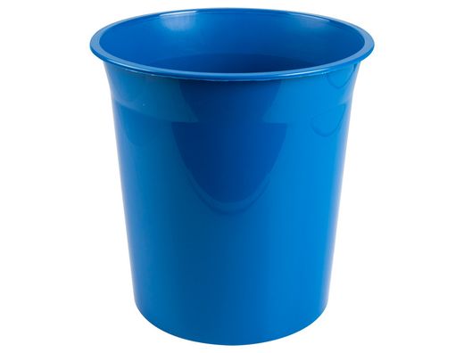 Papelera plastico q-connect azul opaco 13 litros
