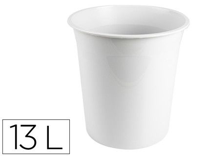 Papelera plastico q-connect gris opaco 13 litros