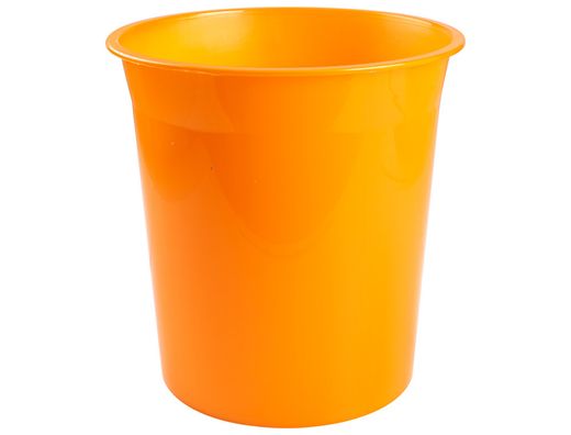 Papelera plastico q-connect naranja translucido 13 litros