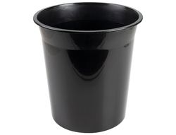 Papelera plastico q-connect negro opaco 13 litros