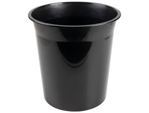 Papelera plastico q-connect negro opaco 13 litros