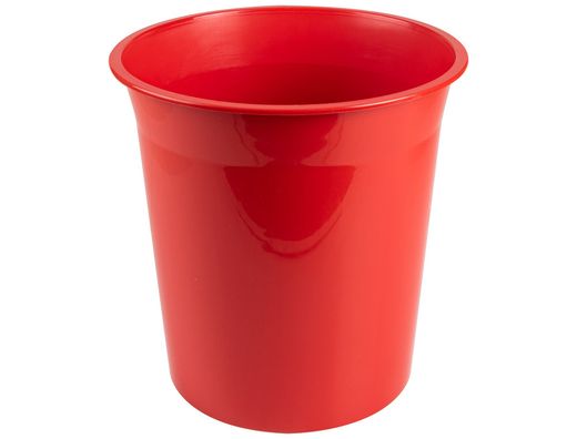 Papelera plastico q-connect rojo opaco 13 litros