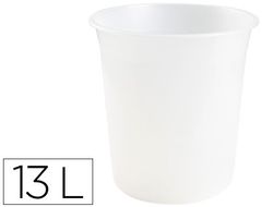Papelera plastico q-connect transparente 13 litros