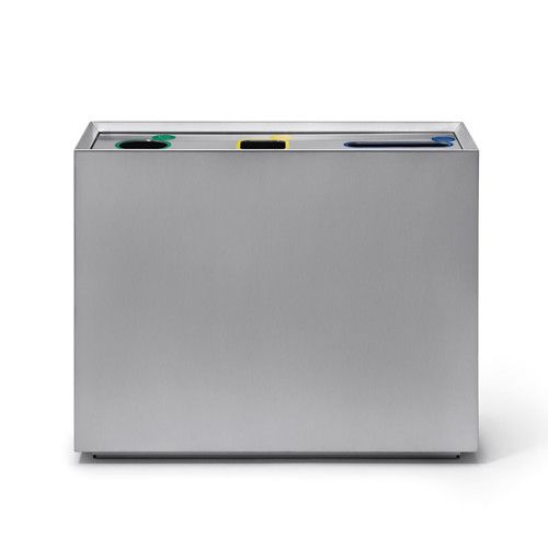 Papelera reciclaje Zell de 120 L, 3 tipos de residuos