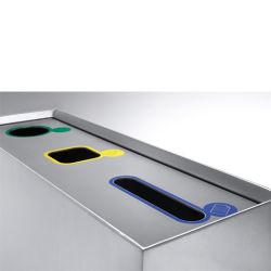 Papelera reciclaje Zell de 120 L, 3 tipos de residuos