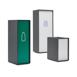 Papelera Zurich de Acero Inoxidable,  24 x 35 x 40 cm  y 30 L