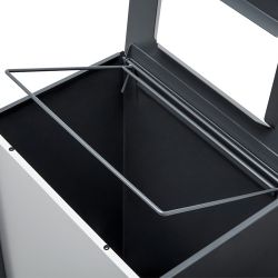 Papelera Zurich de Acero Inoxidable, de 24 x 35 x 71 cm  y  55 L