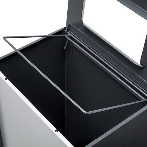 Papelera Zurich de Acero Inoxidable, de 24 x 35 x 71 cm  y  55 L