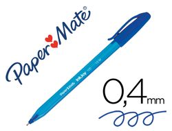PAPER MATE Boligrafo Inkjoy 100 Azul Trazo 0.4 mm Ergonómico triangular