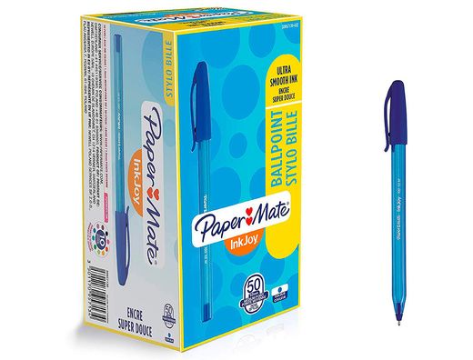 PAPER MATE Boligrafo Inkjoy 100 Azul Trazo 0.4 mm Ergonómico triangular