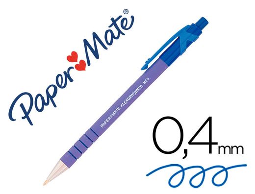 PAPER MATE Boligrafo retractil Flexgrip Retráctil azul trazo 0,4 mm