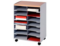 PAPERFLOW Mueble Multiuso 14 Casillas Gris/Haya Dc14.02.23