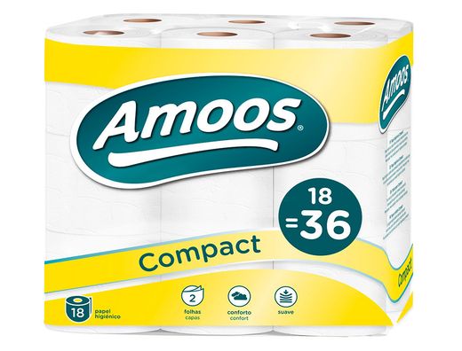 Paquete de 18 rollos papel higienico 2 capas