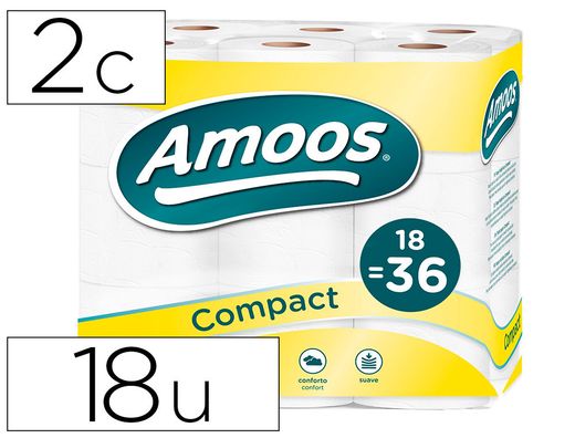 Paquete de 18 rollos papel higienico 2 capas