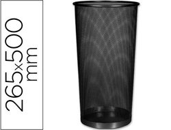 Paraguero Metalico Q-Connect Kf00829 Rejilla Negro -265 Diametro X 500 Mm