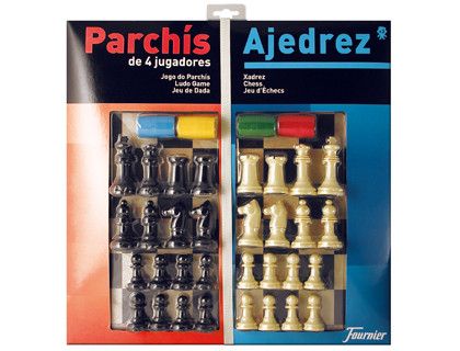 Parchis con Ajedrez Tablero Grande 4 Jugadores 41X40X4,8