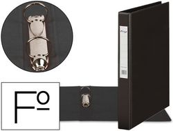 PARDO Carpeta anillas Tamaño Folio 2-40 MM Negro PVC