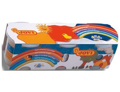 Pasta Blandiver 403 -Rojo Amarillo Azul -Caja con 3 Botes