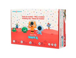 Pasta para modelar imaginovo de secado al aire set de 12 colores shape it space trip herramientas e instrucciones