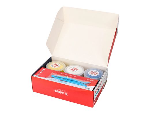 Pasta para modelar imaginovo de secado al aire set de 12 colores shape it space trip herramientas e instrucciones