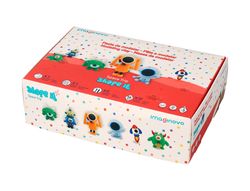 Pasta para modelar imaginovo de secado al aire set de 12 colores shape it space trip herramientas e instrucciones