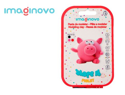 Pasta para modelar imaginovo de secado al aire set de colores surtidos con instrucciones cerdito