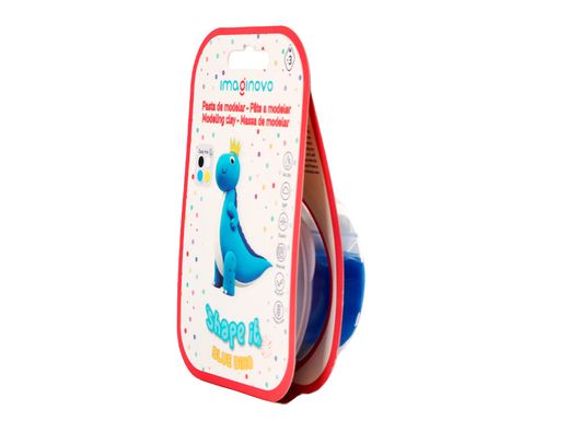 Pasta para modelar imaginovo de secado al aire set de colores surtidos con instrucciones dinosaurio azul