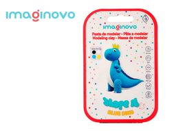 Pasta para modelar imaginovo de secado al aire set de colores surtidos con instrucciones dinosaurio azul