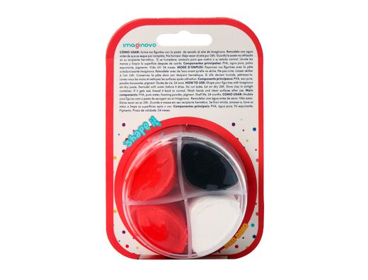 Pasta para modelar imaginovo de secado al aire set de colores surtidos con instrucciones dinosaurio rojo