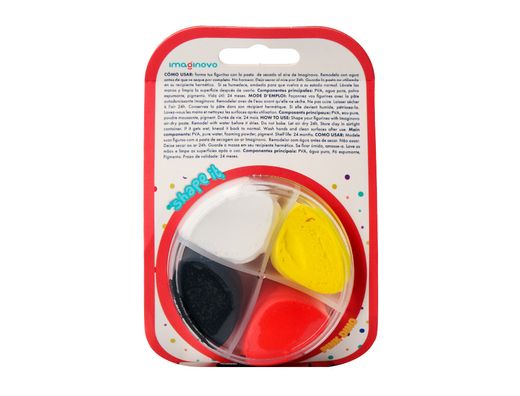 Pasta para modelar imaginovo de secado al aire set de colores surtidos con instrucciones dinosaurio rosa