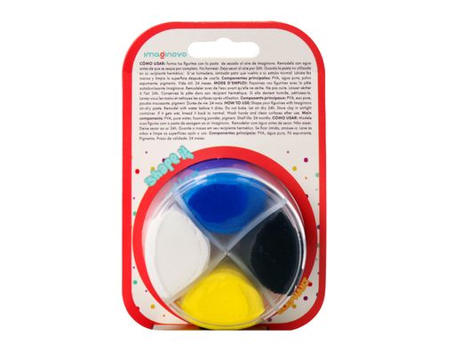 Pasta para modelar imaginovo de secado al aire set de colores surtidos con instrucciones elefante